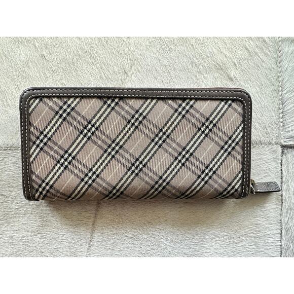 Burberry Blue Label Plaid Zip Around Long Wallet - Picture 8 of 13